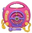 Idena - 6805340 - Lecteur CD pour enfant SING-A-LONG - inclus 2 Microphones + affichage LED - rose (Import Allemagne)