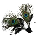 FANCY PEACOCK TALL WHISPY FANCY HAT FEATHER BROOCH