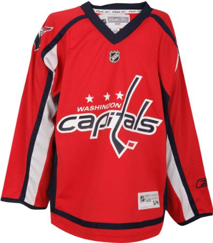 NHL Youth Washington Capitals Team Color Replica Jersey - R58Hwbww (Red, Small/Medium)