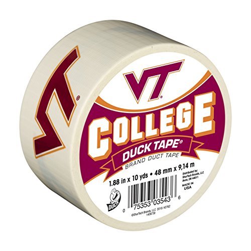 Duck Brand 240069 Virginia Tech University College Logo Duct Tape, 1.88-Inch by 10 Yards, Single Roll