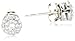 10k White Gold Round Diamond Cluster Earrings (1/4 title=