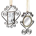 Wendy Addison Antique Mirror Christmas Ornaments Set of 2