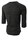 LE3NO Premium Mens Soft Feel 3/4 Sleeve Raglan Baseball Henley Shirt