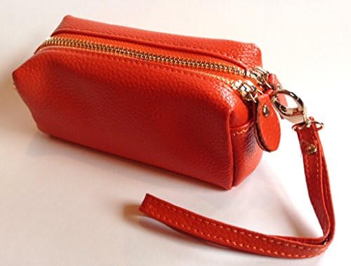 Leather Wristlets Coral Cream