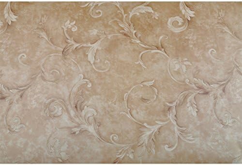 TGSIK Brown Damask Flower Vine Classic Design Puce European Style PVC Wallpaper Home Decorations Wall Decor Decal TV Living Room Bedroom wall paper