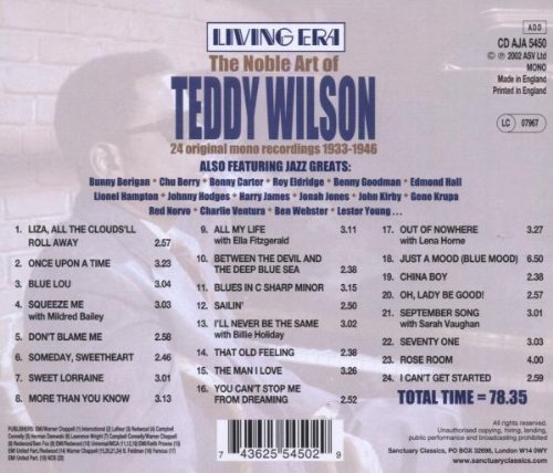 Cover image : Noble Art of Teddy Wilson