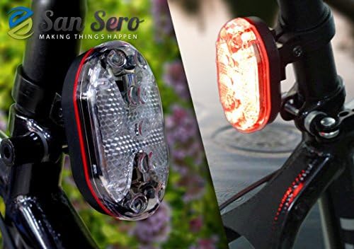 Bright [REAR LED] Bike Light Set - Super Safety Lights - 5 Light Settings - Bonus eBook