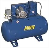 Jenny 2(GC5A)-80 Duplex-1 Stage Electric Stationary Tank Mounted Air Compressors 10 HP, 1020 RPM
