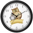 Mother & Baby Owls Bird JP Wall Clock by WatchBuddy Timepieces (White Frame)