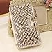UnnFiko Galaxy S7 Wallet Case, Handmade Luxury 3D Bling Crystal Rhinestone Leather Purse Flip Card Pouch Stand Cover Case for Samsung Galaxy S7 (Crystal Clear)