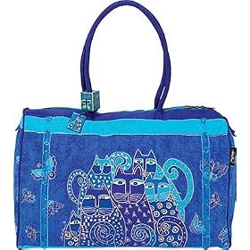 Laurel Burch Cats Large Travel Bag - Indigo