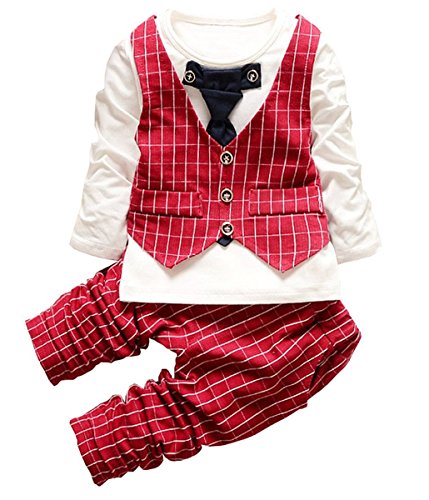 JIANLANPTT Baby Boy Formal Party Wedding Tuxedo Waistcoat Outfit Suit