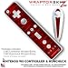 Nintendo Wii Remote Controller Skins - Brushed Aluminum Red WraptorSkinz TM Kit by TuneTattooz TM