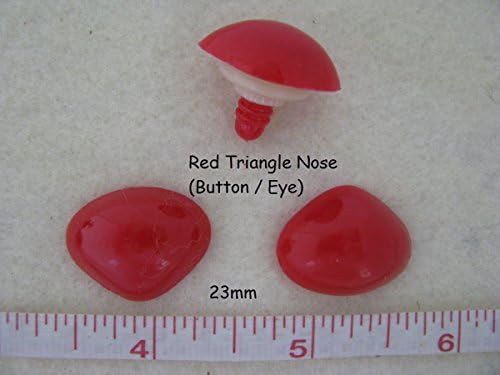bangdan Triangle Plastic Safety Nose, Button, Eye, Teddy Bear, Doll, Puppet, 23mm red 16 pcs (ship from usa)