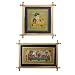 Set of 2 Framed Ganesh Paintings with Blue Border