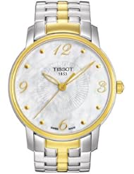 Tissot Womens T052.210.22.117.00 White Mother-Of-Pearl Dial Lady Round Watch