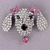 3D Poodle Face Pin : Finish 23K GOLD : Code PODH1PCRA