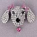   - 3D Poodle Face Pin : Finish 23K GOLD : Code PODH1PCRA
