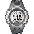 Timex Timex Marathon - Reloj digital de caballero de cuarzo con correa de goma gris (luz, cron�metro, alarma)