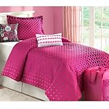 On Your Own Dayton 5 Piece Comforter Set - Pink - Twin/TXL
