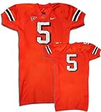 Edgerrin James Miami Hurricanes Orange #5 Autographed Game Worn Football Jersey (48)
