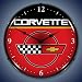 Corvette C-4 Logo Lighted Wall Clock