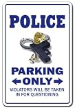 POLICE ~Novelty Sign~ parking officer cop cops law gift