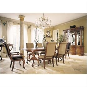 American Drew 582-624/625/744R Bob Mackie Double Pedestal Table Dining Set