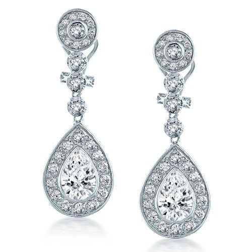 Bling Jewelry Vintage Circlet Oval Teardrop Chandelier Earrings [Jewelry]