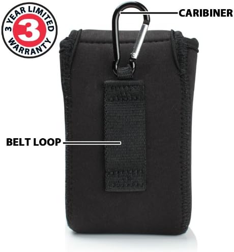 Protective Rugged Compact Digital Camera Sleeve by USA Gear - Works With Fujifilm Finepix XQ2 , XP80 , XF1 and More Point and Shoot Fujifilm Cameras **Includes Bonus Card Reader**