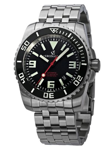 Aeronautec Swiss Made Night Hawk ANT-1003-SS-BRC Automatikuhr für Ihn Massives Gehäuse