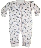 Baby Steps White Onesie with Blue and Brown Sports Print Size 3M - 9M