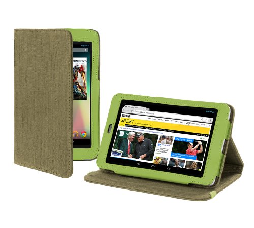 Cover-Up Google Nexus 7 Tablet Version Stand Natural Hemp Case - Khaki Green