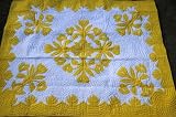 Review Kalama  / Anthuriums Yellow - Hawaiian quilt bedding