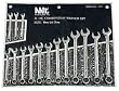 Combination Wrench Set, Polish 10 to 24mm - 15 Pieces