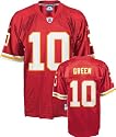 Trent Green Jersey: Reebok Red Replica #10 Kansas City Chiefs Jersey