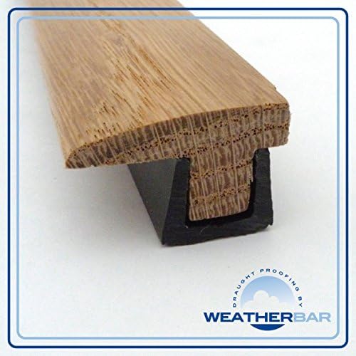 Solid Unfinished Oak Height Adjustable Perimeter Flooring Profile, Threshold Cover Strip, Door Bar, Suitable for 15-18mm Floors by Weatherbar
