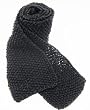 Handmade Pure Cotton Luxury Scarf - Extra Thin - Gift Idea for Men - Black Sky (100% Knitted By Hand)