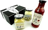 Sir Kensington's Sauces 3-Flavor Variety: One 14 oz Bottle of Classic Ketchup, One 11 oz Jar of Dijon Mustard, and One 10 oz Jar of Classic Mayonnaise in a BlackTie Box (3 Items Total)