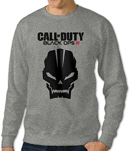 HUHA Call Duty Video Game Skull Men's Crew Neck Sweatshirt Tops