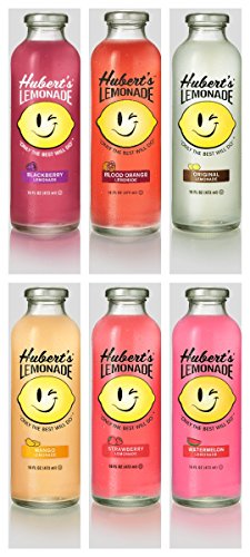 Hubert's Lemonade 6 Pack 16oz Glass Bottles (6 Flavor Sampler Pack)