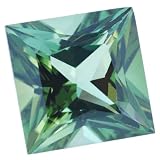 Green Tourmaline 9x9 MM Square Princess: 3.78 Carats - FREE Beautiful Gemstone Box, FREE Gemstone Information card by GIA Gemologist Michael Valitutti