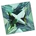 Green Tourmaline 9x9 MM Square Princess: 3.78 Carats - FREE Beautiful Gemstone Box, FREE Gemstone Information card by GIA Gemologist Michael Valitutti