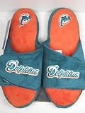 Miami Dolphins 2011 Open Toe Two Tone Hard Sole Slippers - L