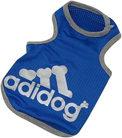 Adidog Athletic Dog Vest - Small Size - Impress with your Fashion Forward Pet - Lifetime Guarantee - Meedory Singlet and Hoodies Costume Collection