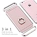 iPhone 6 Plus Case,iPhone 6s Plus Case,Myriann 3 in 1 Ultra Thin Hard Protective Luxury Case Cover for iPhone 6 Plus/iPhone 6s Plus(5.5Inch)with 360 Degree Rotating Ring Kickstand(Rose Gold)