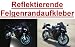 Sports : Felgenrandaufkleber Ducati Reflektierende Farben