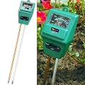 TRIXES 3 in 1 Hydroponic Soil Moisture Light PH Meter Tester