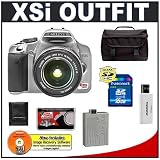 Canon Digital Rebel XSI 12MP Digital SLR Camera (Silver) + Canon 18-55mm IS Lens + 16GB Cameta Accessory Kit