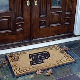 PURDUE BOILERMAKERS Team Logo Full Sized Coir Fiber DOOR MAT (24 x 39) by Memory Company